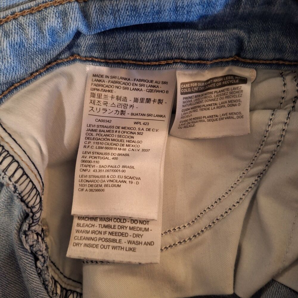 Levis Jeans Womens 22W 414 Light Wash Stretch High Rise Classic Straight - Picture 4 of 12